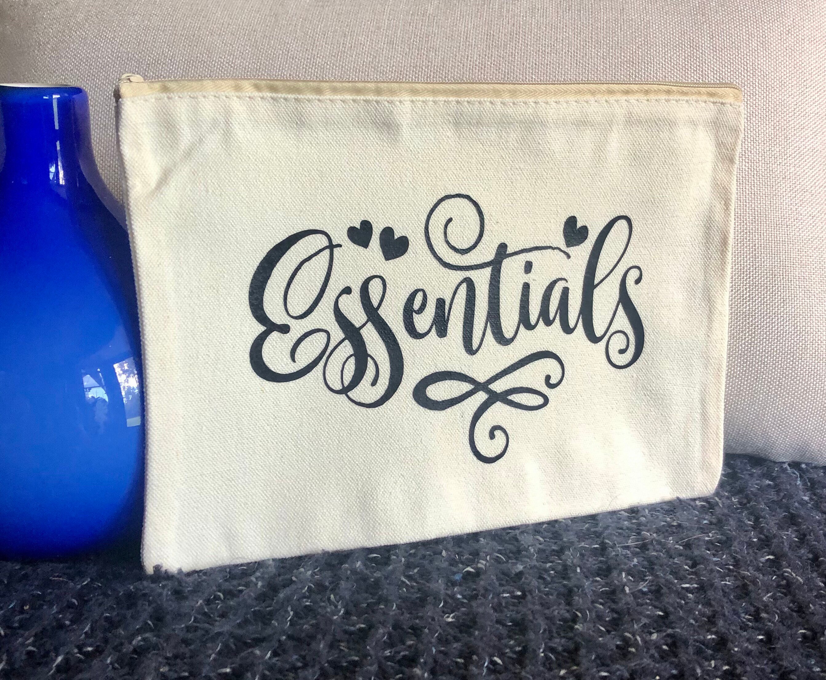 large canvas makeup bolsa