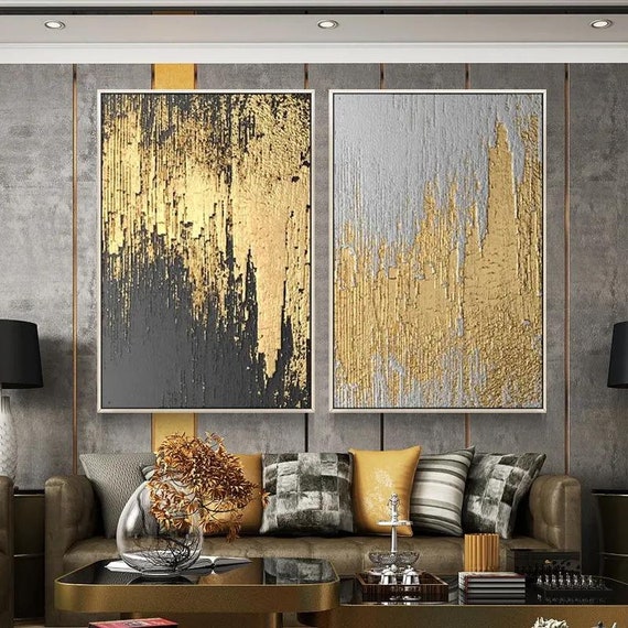 TAKU様用｜2枚｜ゴールド×シルバーテクスチャーアート｜ゴールド円形｜抽象画 TAKU様用｜2枚｜ゴールド×シルバーテクスチャーアート｜ゴールド円形｜