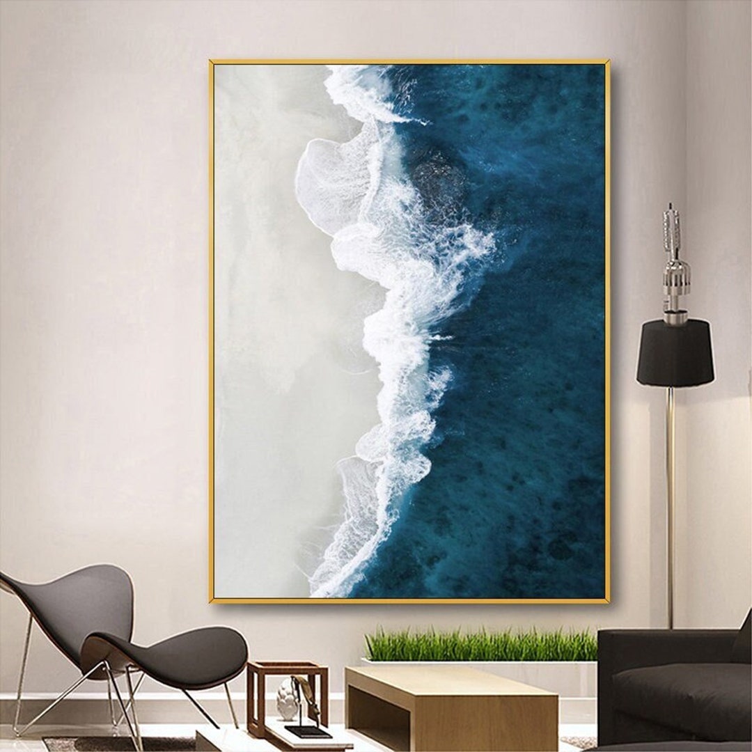 Photo inspiration: Gallery Detail: Large Wall Art For Bed Room Vertical Thick Textured Modern