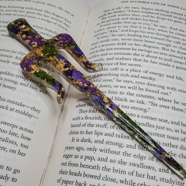 Pitchfork Dagger Spear Knife Decorative Dried Flower Dagger Ritual Knife Athame Letter Opener Cottagecore Forest Witches Fairy Aesthetic