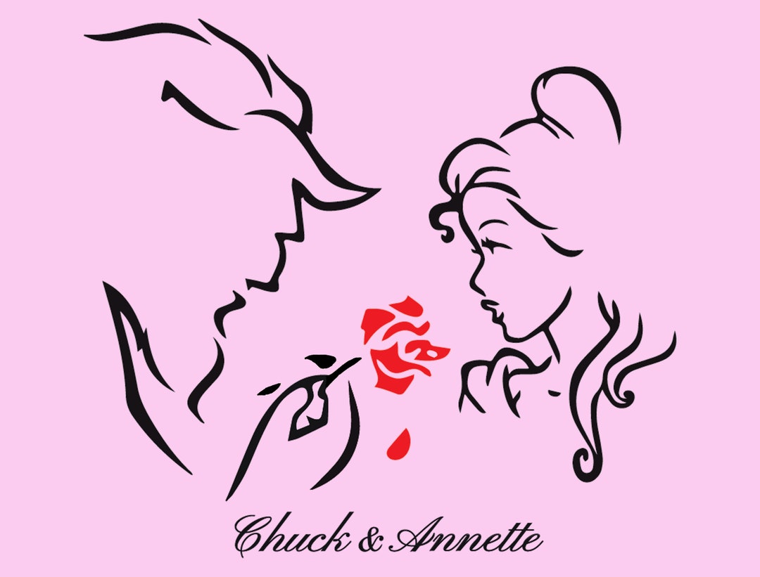 Beauty and the Beast Disney Decal Vinyl Sticker Vehicle Etsy