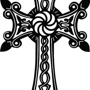 Prachtige traditionele Armeens-Apostolische kerk Armeens kruis, christenen ondersteunt Armenië-sticker
