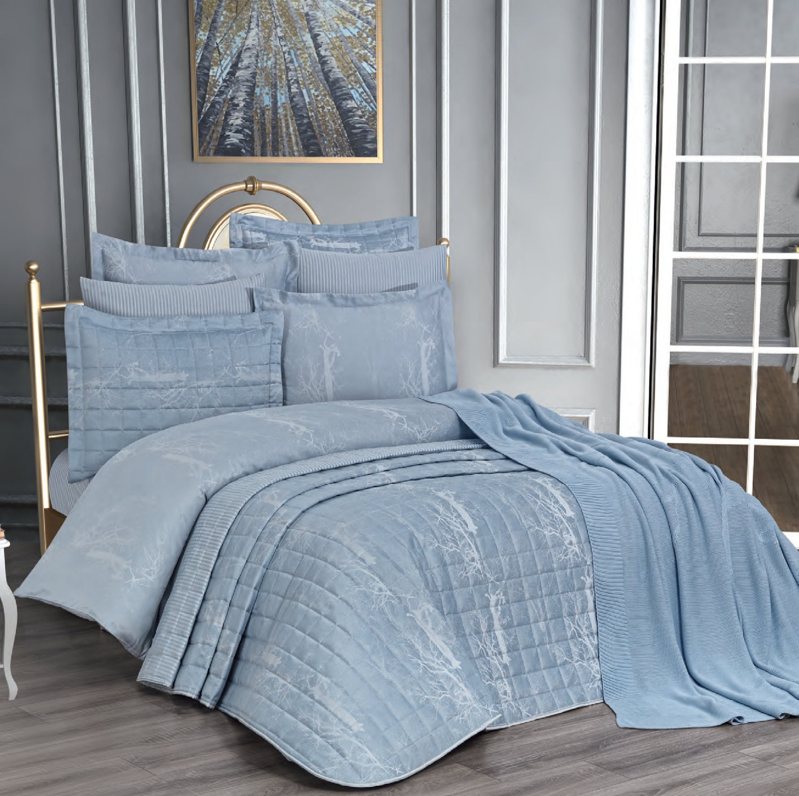 Bedding Set 100 Cotton&Sateen / 10 Pcs Bellucci Home Lidya Etsy