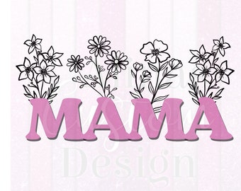 Mama flowers sweatshirt or shirt png, Happy Mother’s Day png, Sublimation Digital Download, Mom png file, Instant Download
