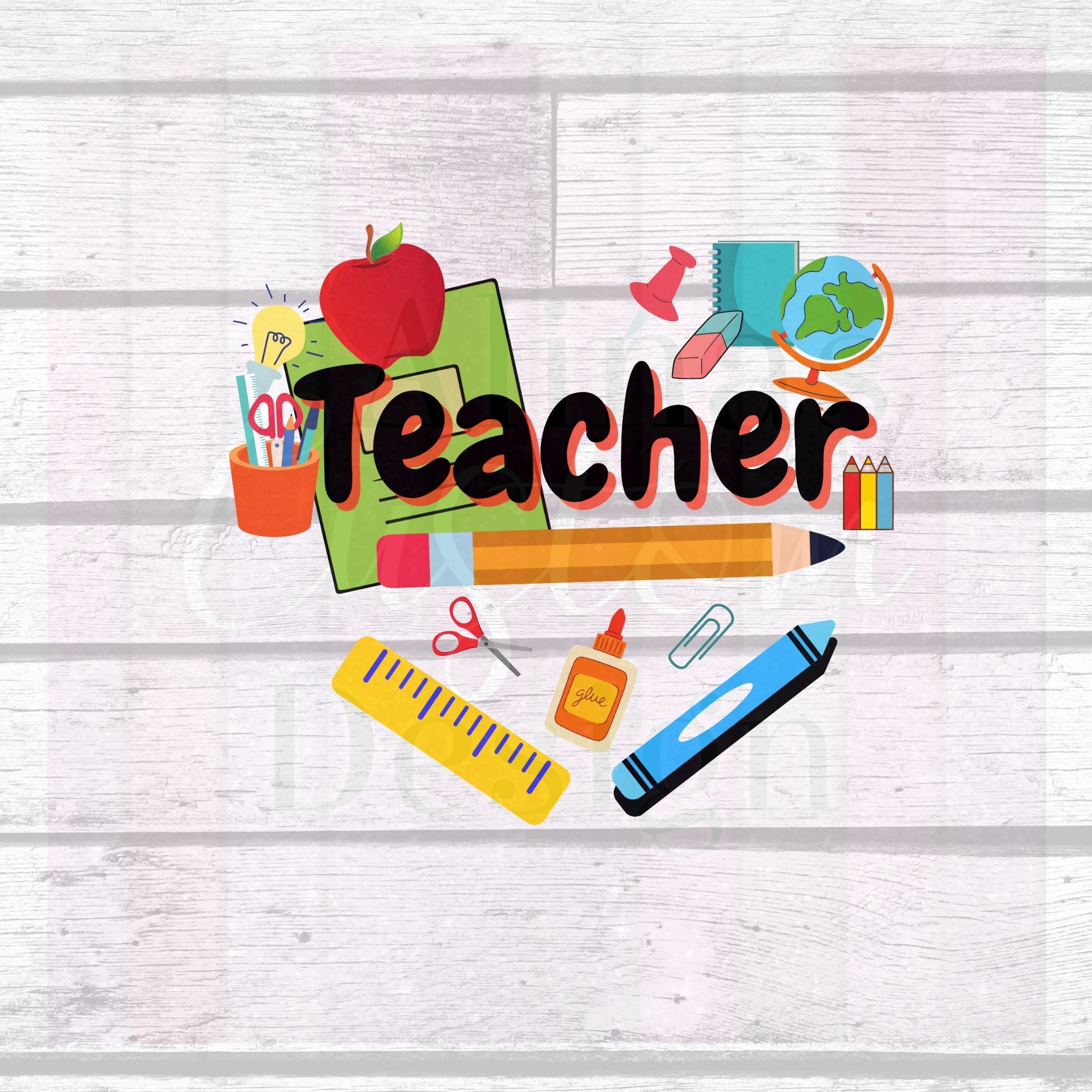 Teacher Heart Png, Teacher Appreciation, Back to School, Digital Downld ...