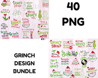 Le Grinch png, Joyeux Grinchmas png, Téléchargement numérique, Puanteur puanteur png, Cricut png, T-shirt png, Grinch Bundle, visage de Grinch au repos