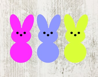 Peep SVG PNG, Peeps Pâques, Pâques png, Pâques Peeps Bunny, cricut silhouette Instant Download,