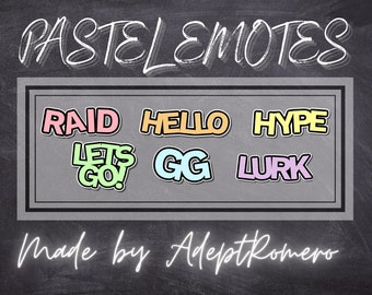 Pastel Themed Emotes 112, 56, 28 - Digital Download