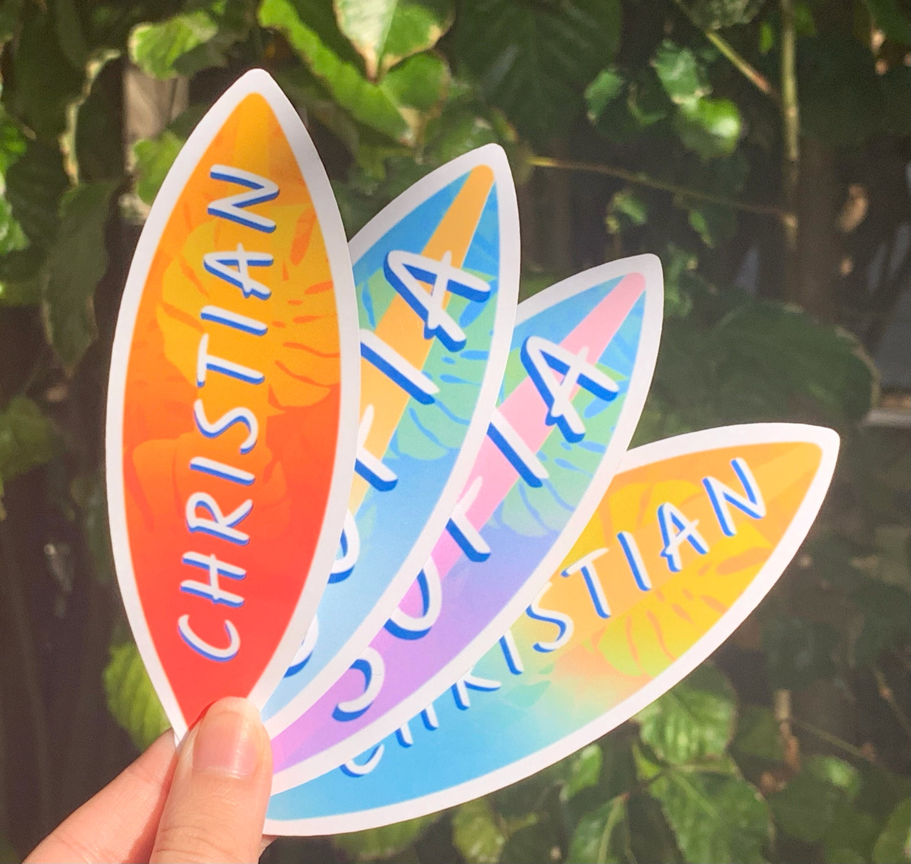 Custom Name Surfboard Stickers Etsy UK