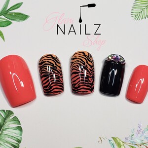 Pink Drink Nails Strawberry Nails Etsy