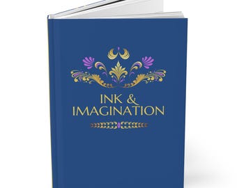 Elegant Hardcover Journal, Writing Notebook, Gift for Writers, Daily Planner, Imagination Journal, Vintage Style