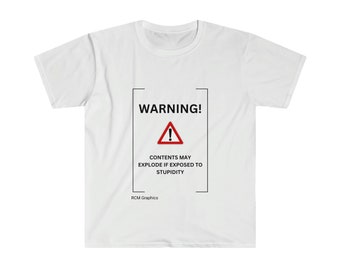Warning !! tee Unisex Softstyle T-Shirt
