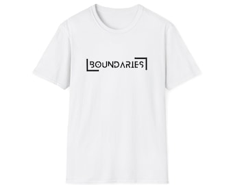 Boundaries Unisex T-Shirt, Empowering Tee, Mental Health Shirt, Positive Vibes Top, Self-Care Apparel