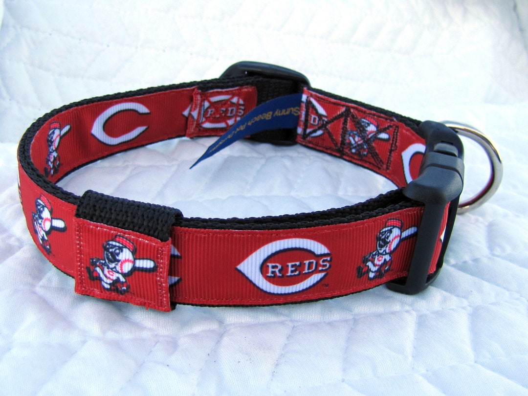 Baseball Fans Design Inspired by Reds Pet Collars, Harnesses, Lanyards