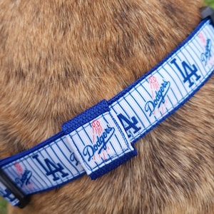 Baseball Fans - Design inspired by Los Angeles  Pet Collars, Harnesses, lanyards & Leashes - Made in USA,