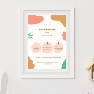 My Calm Corner | Childs Learning Material for Early Emotional Development | Montessori, Classroom, Nursery | Digital Download Printable