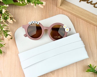 Flower Girl Proposal Gift Idea For Kids Personalized Daisy Sunglasses Baby Girl Gifts Custom Name Birthday Gift, Customized Toddler Gift