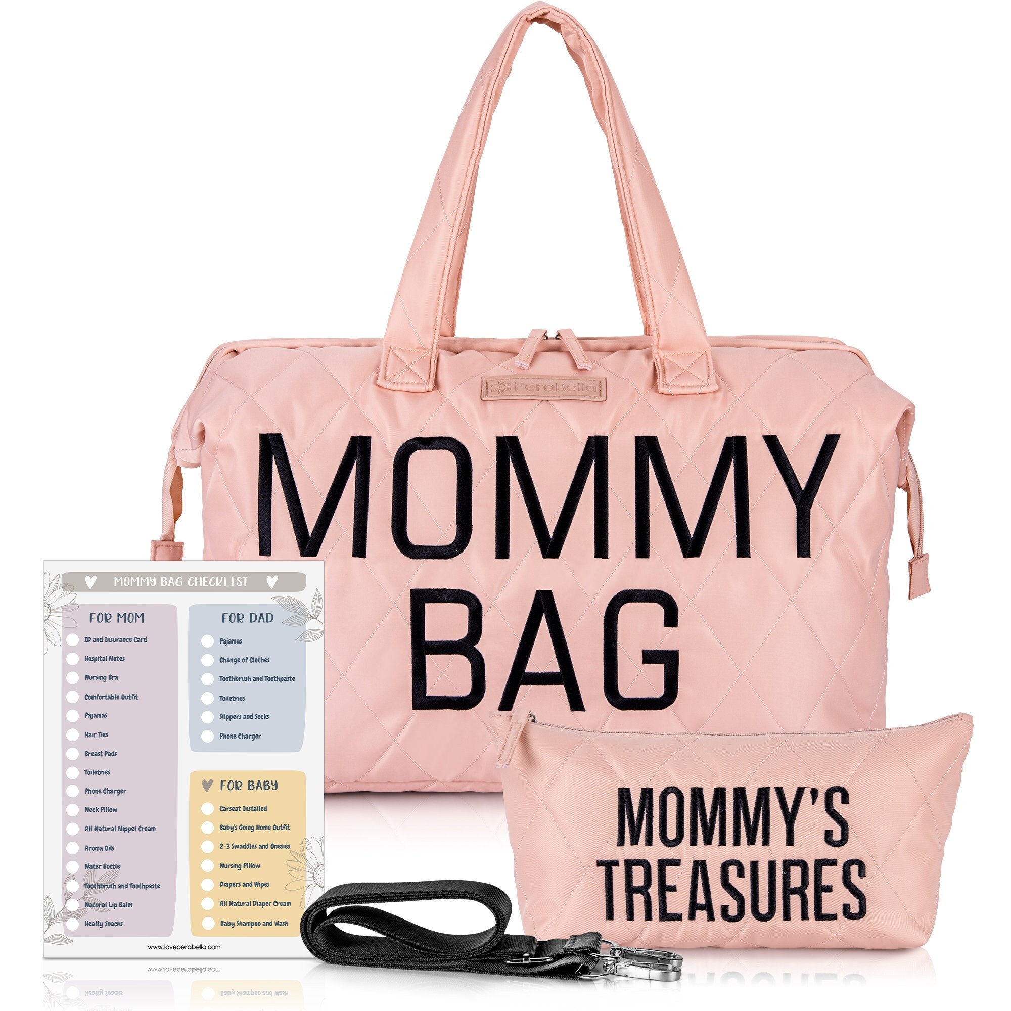 PeraBella Mommy Bag for Hospital,Mom Bag Diaper Bag Tote,Mommy