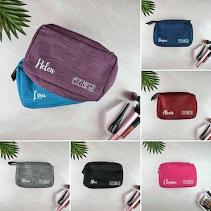 Personalized Hanging Toiletry Bag for Men and Women, Large Cosmetic Bag, Dopp Kit, Travel Make Up Storage Bag, Make-Up Beauty Organizer image 9