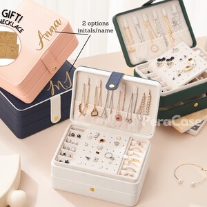 Travel Jewelry Case For Womenleather Small Jewelry Box,portable