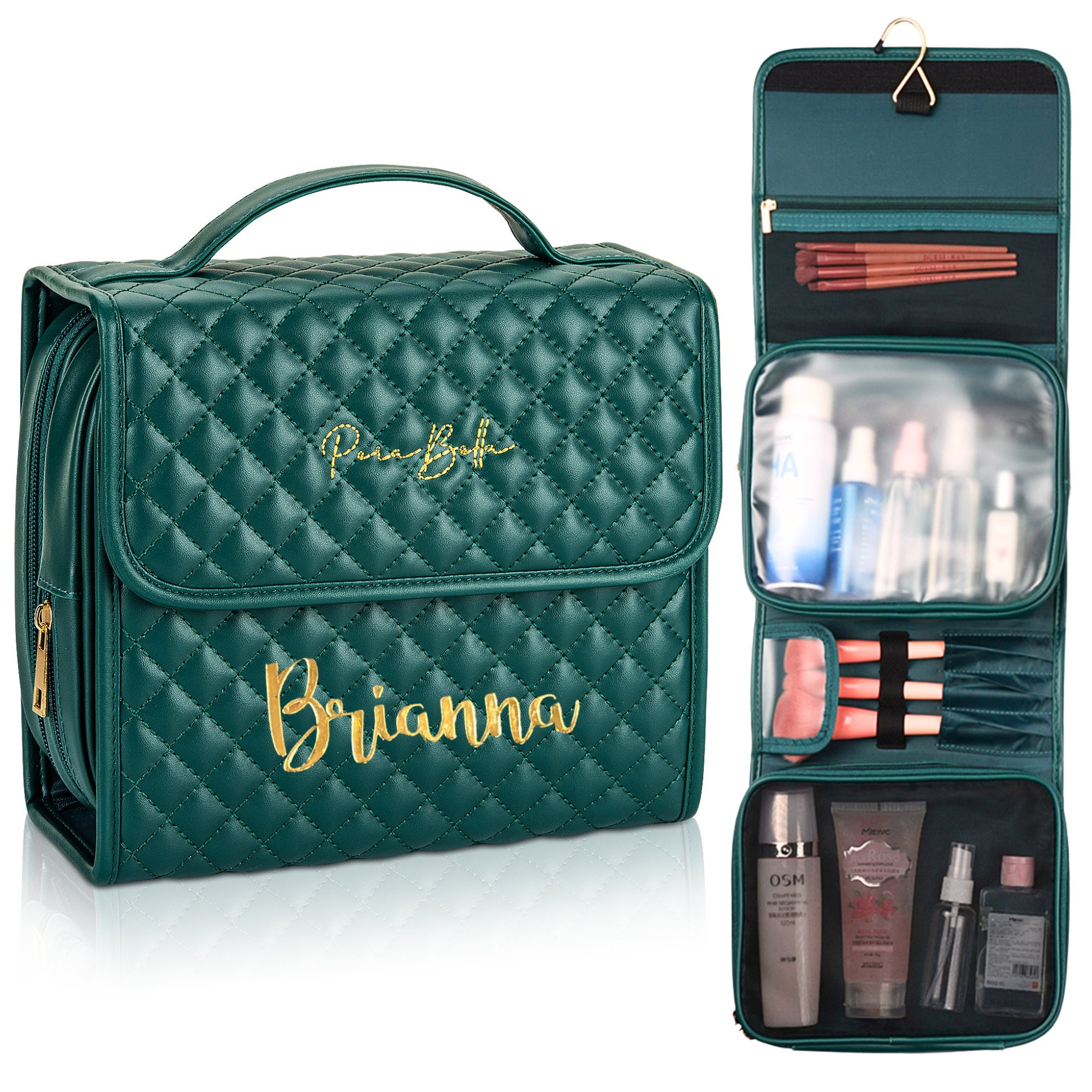 Makeup Bag Strawberry, Cosmetic Bag, Toiletry Bag, Travel Bag, Canvas  Makeup Bag 