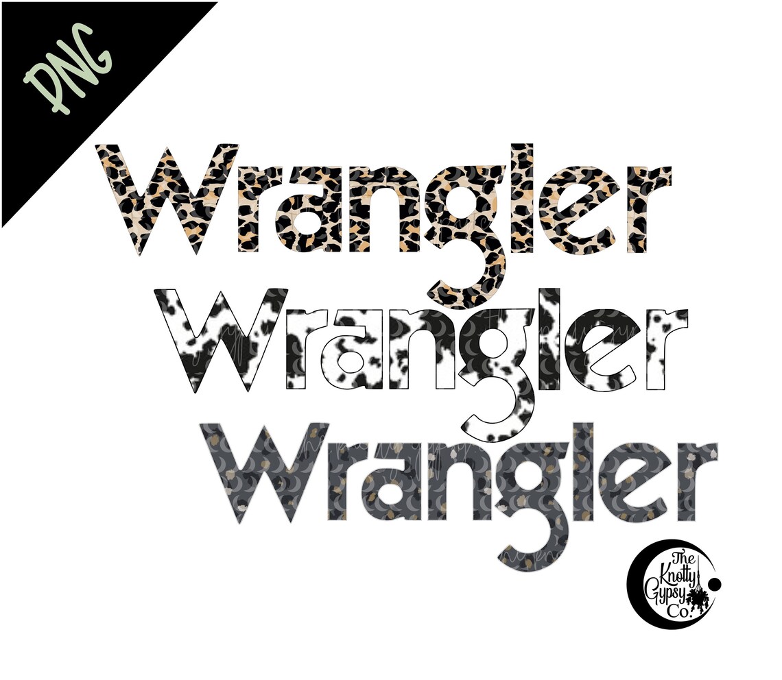 Cow Print Wrangler Svg