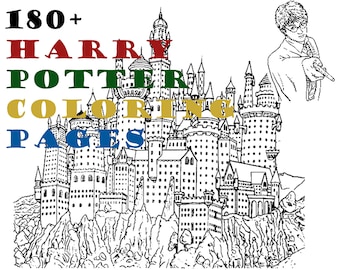 HARRY POTTER COLORING Book White Quality Paper 8-1/2 X 11 Professor Snape  Hedwig Hagrid Dumbledore Diagon Alley Ron Wesley Hermione 