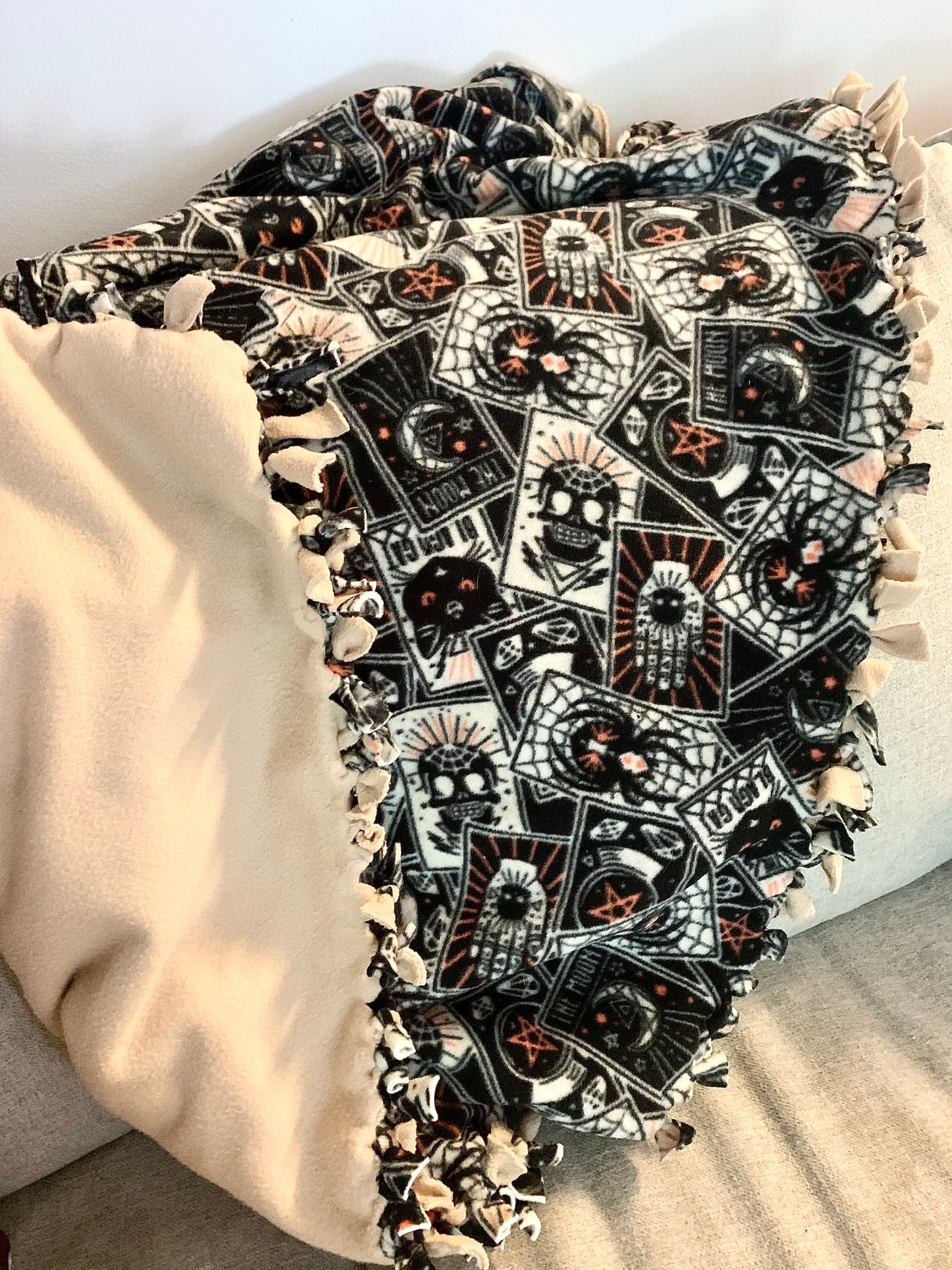 Halloween Fleece Throw Blanket Etsy