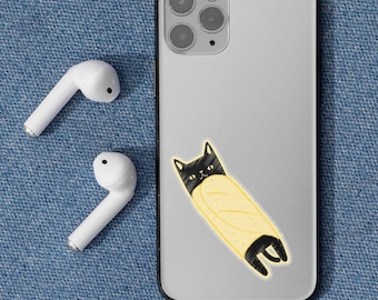 Cat Sticker / Funny Cat Sticker / Cute Cat Sticker / Cat Decal / Water Bottle Sticker / Laptop Decal / Cat / Kawaii / Burrito Cat