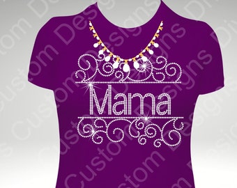 Mama Swirl Rhinestone Template, SS10 Mom Bling Script Shirt SVG