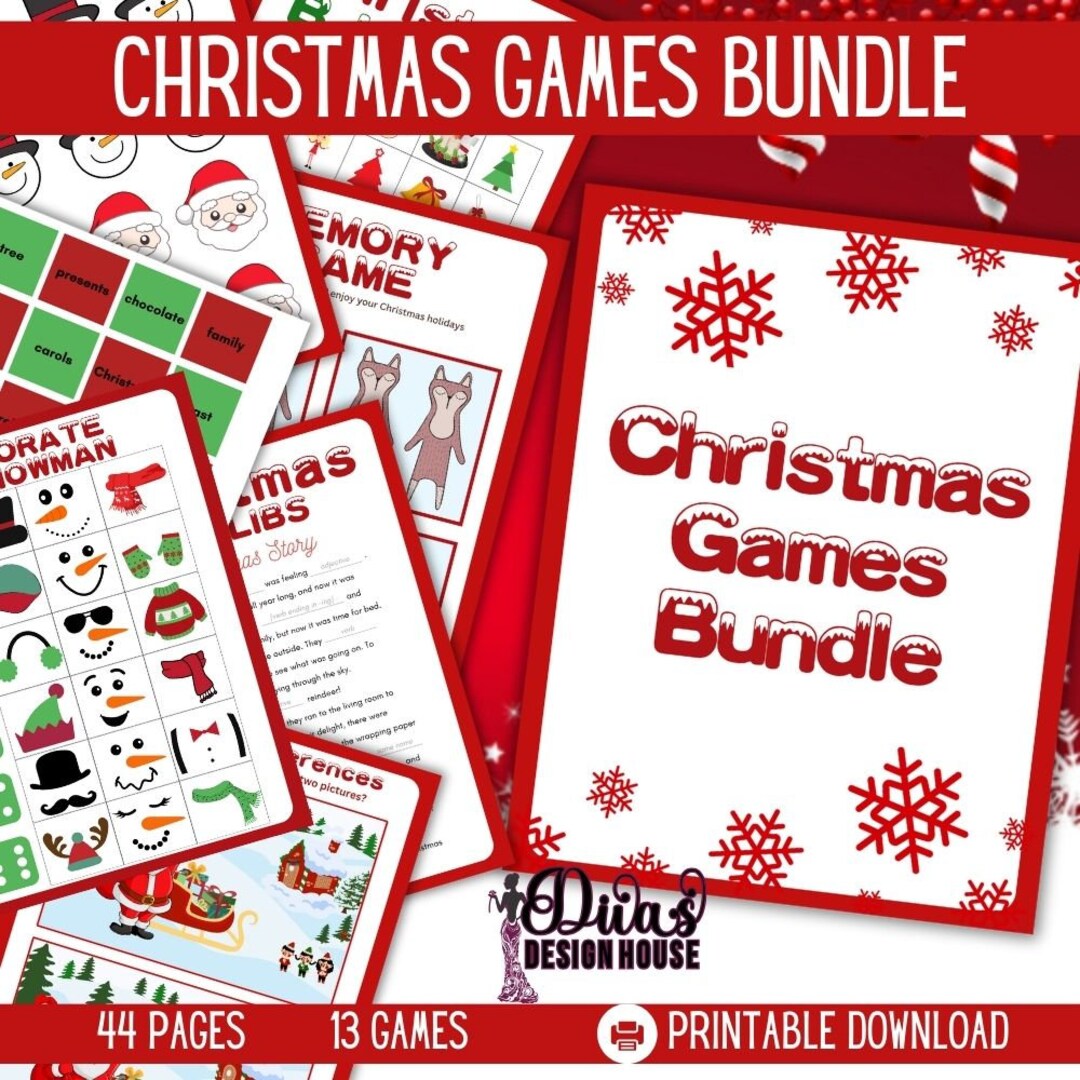Christmas Printable Games PDF Christmas Worksheets home Christmas Games ...