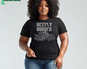 Deeply Rooted Rhinestone Template – Bling SVG, Black Culture Design (Digital Download)