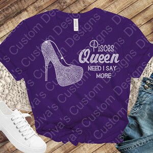 Pisces Queen Rhinestone Digital Rhinestone Download Rhinestone Birthday File Zodiac Rhinestone File SVG PNG Cricut & Silhouette svg file.