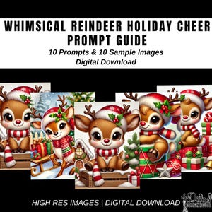 Christmas Reindeer Refined Artistry | A Digital Art Inspiration PDF - Spark Your Creativity with Exclusive Prompts & Sample Images