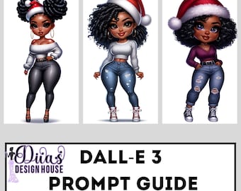 Melanin Women Xmas DALLE3 Art Prompts Guide (PDF)
