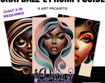 African American Female Art Prompts | DALLE3 & ChatGPT (PDF Pattern)