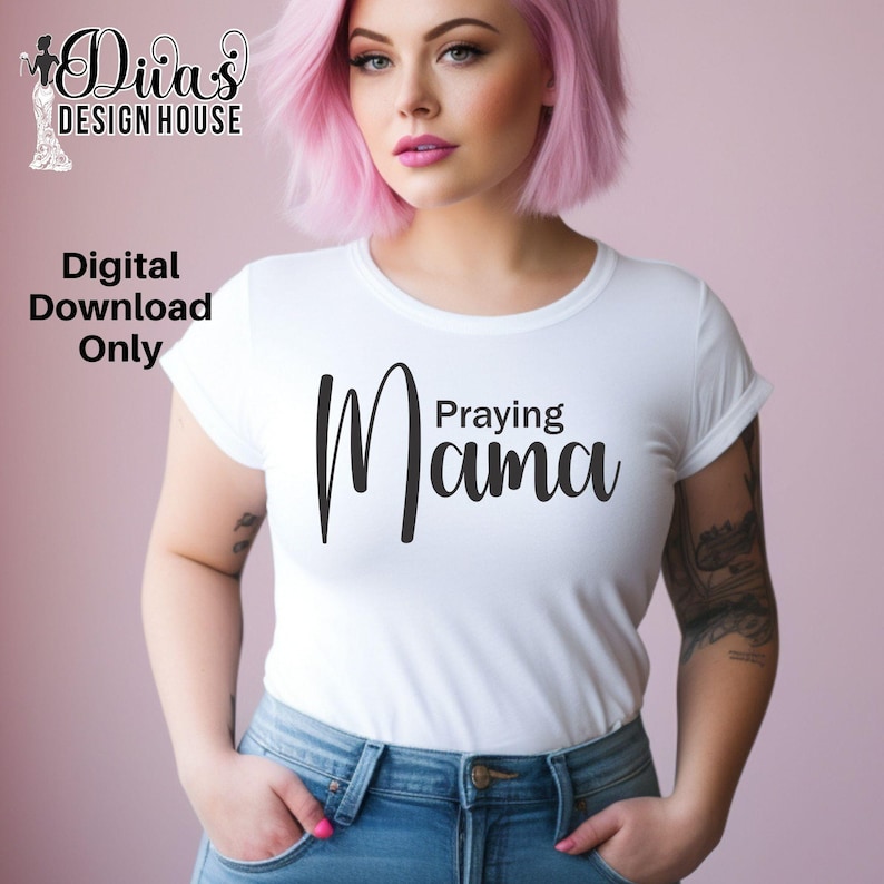 Transparent background PNG for Christian mom apparel
