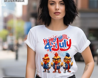 4th of July Chicken PNG | Patriotic Design (Digital Download)