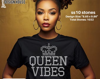 Queen Vibes Rhinestone Template | SS10 Hotfix (Digital Download)
