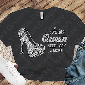 Aries Queen Rhinestone Digital Rhinestone Download Rhinestone Birthday File Zodiac Rhinestone File SVG PNG Cricut & Silhoette svg file