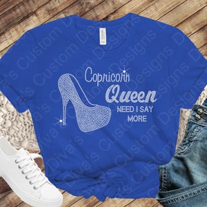 Steenbok Koningin Strass Digitale Strass Download Strass Verjaardag Bestand Zodiac Strass Bestand SVG PNG Cricut &Silhouet svg bestand