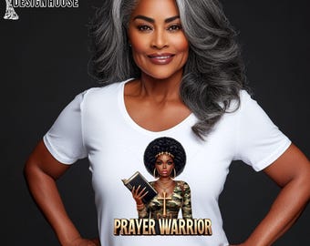 Black Woman Prayer Warrior PNG Bundle | Christian Clipart (Digital Download)