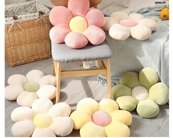 flower shaped throw pillows