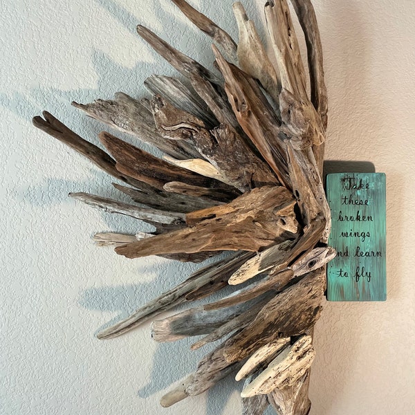 Rustic Angel Wing Etsy