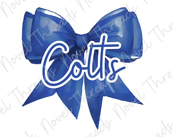 Indianapolis Colts Bow PNG JPG | Schattige mascotte geest clipart | Digitale download boog Game Day