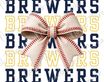 Brewers honkbalstrik, png PNGEgg | Game Day-sublimatieontwerp | Sportshirt moeder, png PNGEgg | DTF-overdracht | Digitale download honkbalseizoen