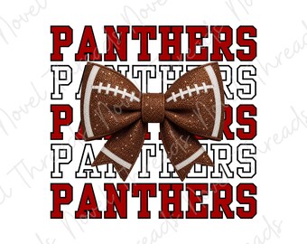 Maroon Panthers voetbalstrik PNG | Schoolgeest sublimatie | Mascottestrik wedstrijddag shirt ontwerp JPG | Cheerstrik | Voetbalmoeder | Glitterstrik