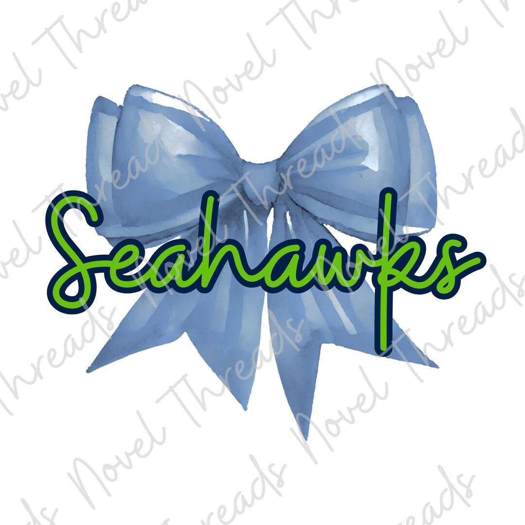 Seattle Sign Cute Seattle Seahawks Bow PNG JPG | Cute Mascot Spirit Clipart | Game Day ...