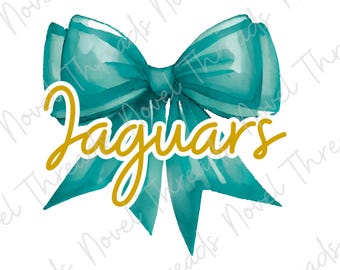 Jacksonville Jaguars Bow PNG JPG | Schattige mascotte geest clipart | Digitale download boog Game Day