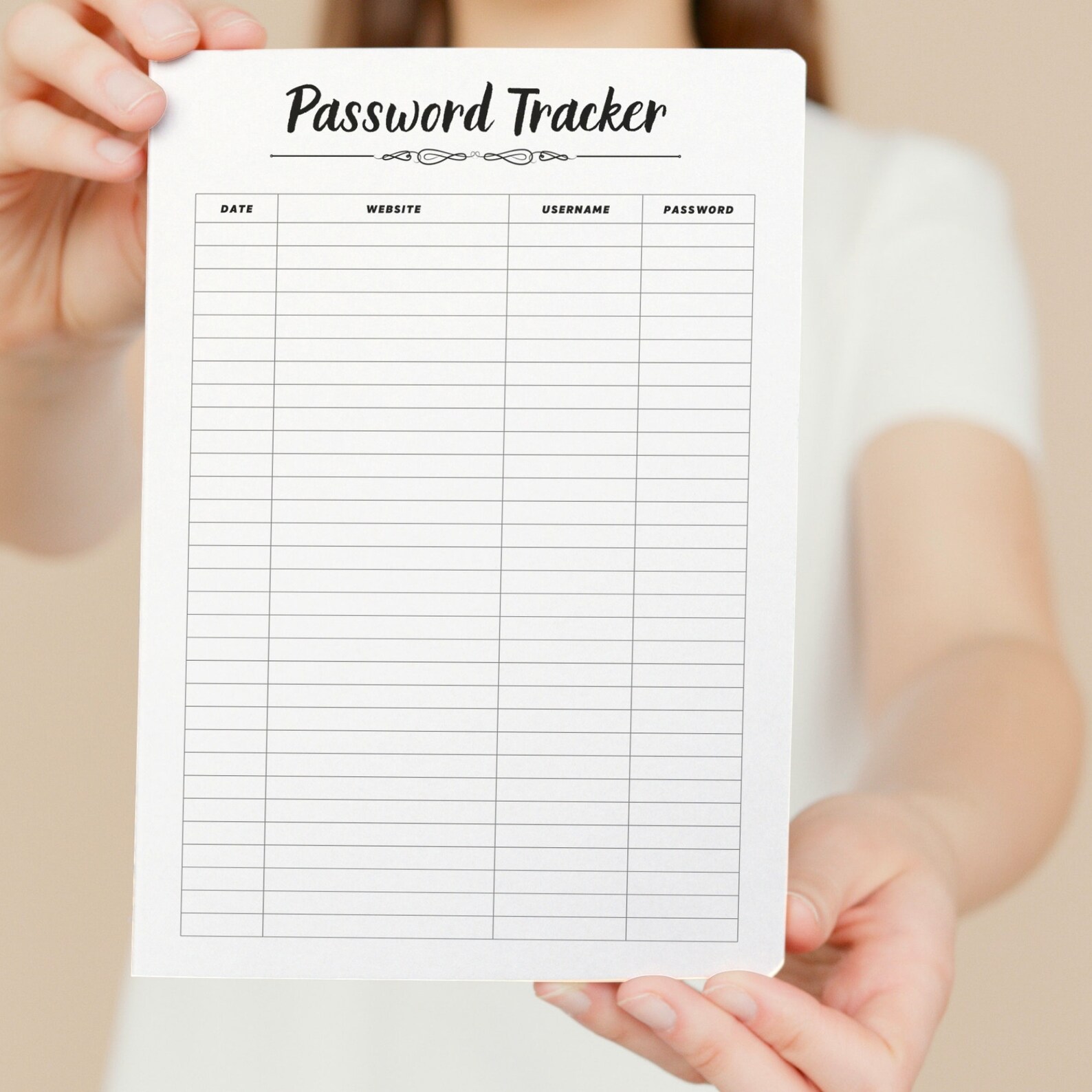 Printable Password Tracker PDF Downloadable 8.5 x 11 and Etsy